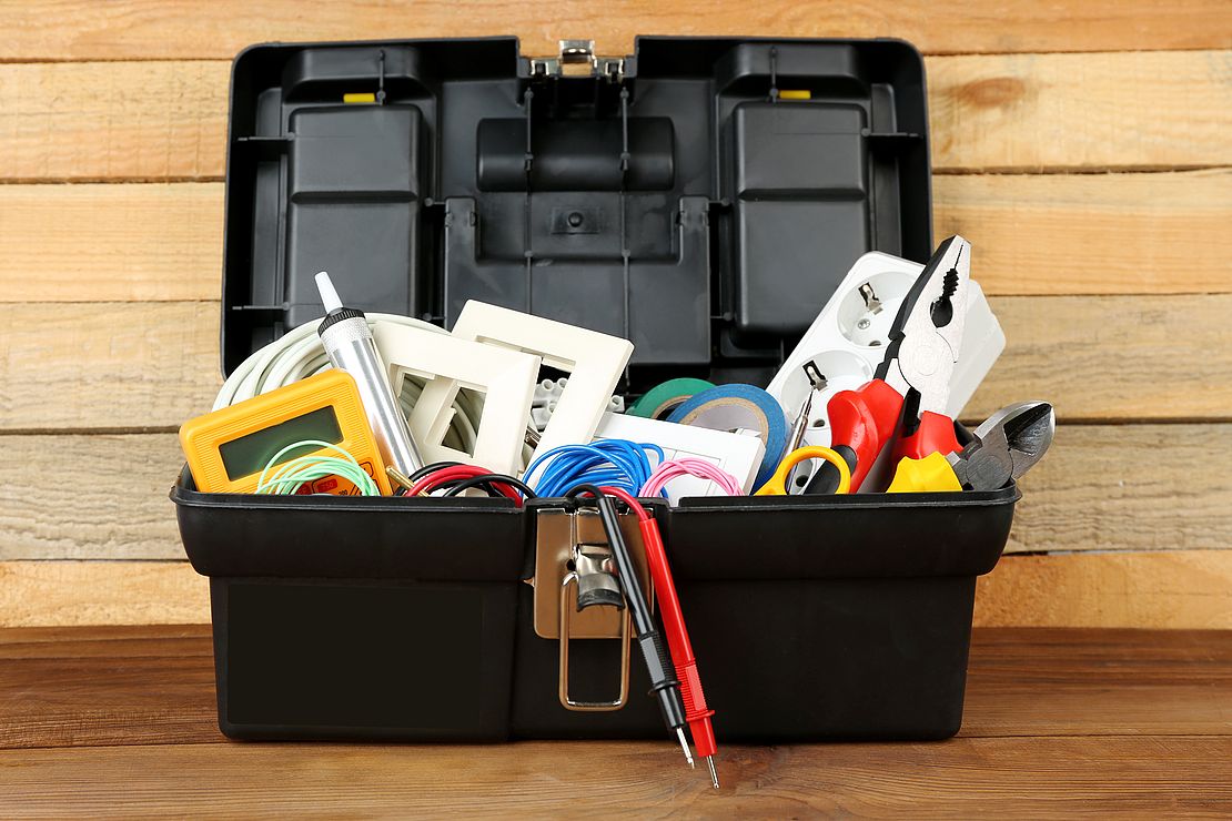 Donation box of building materials.