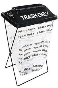 X-frame container for trash