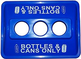 Bottles and cans recycling container lid