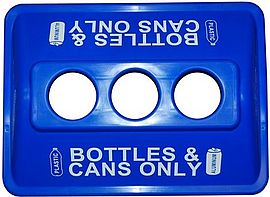 Bottles and cans recycling container lid