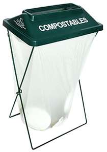 X-Frame container for compostables