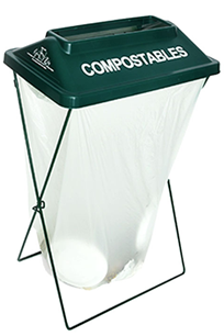 X-Frame container for compostables