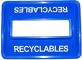 Recycling container lid