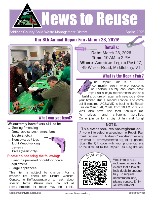 This opens the Spring 2026 Newsletter. If unable to read the PDF, please call 802-388-2333 for assistance.