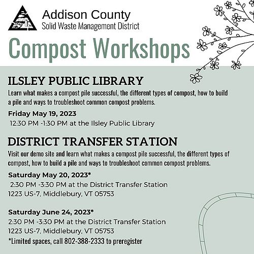 We are hosting Backyard Composting workshops! Mark your calendars, they start next week. See you there!